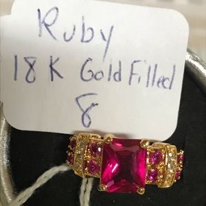 Ruby 18k GF ring